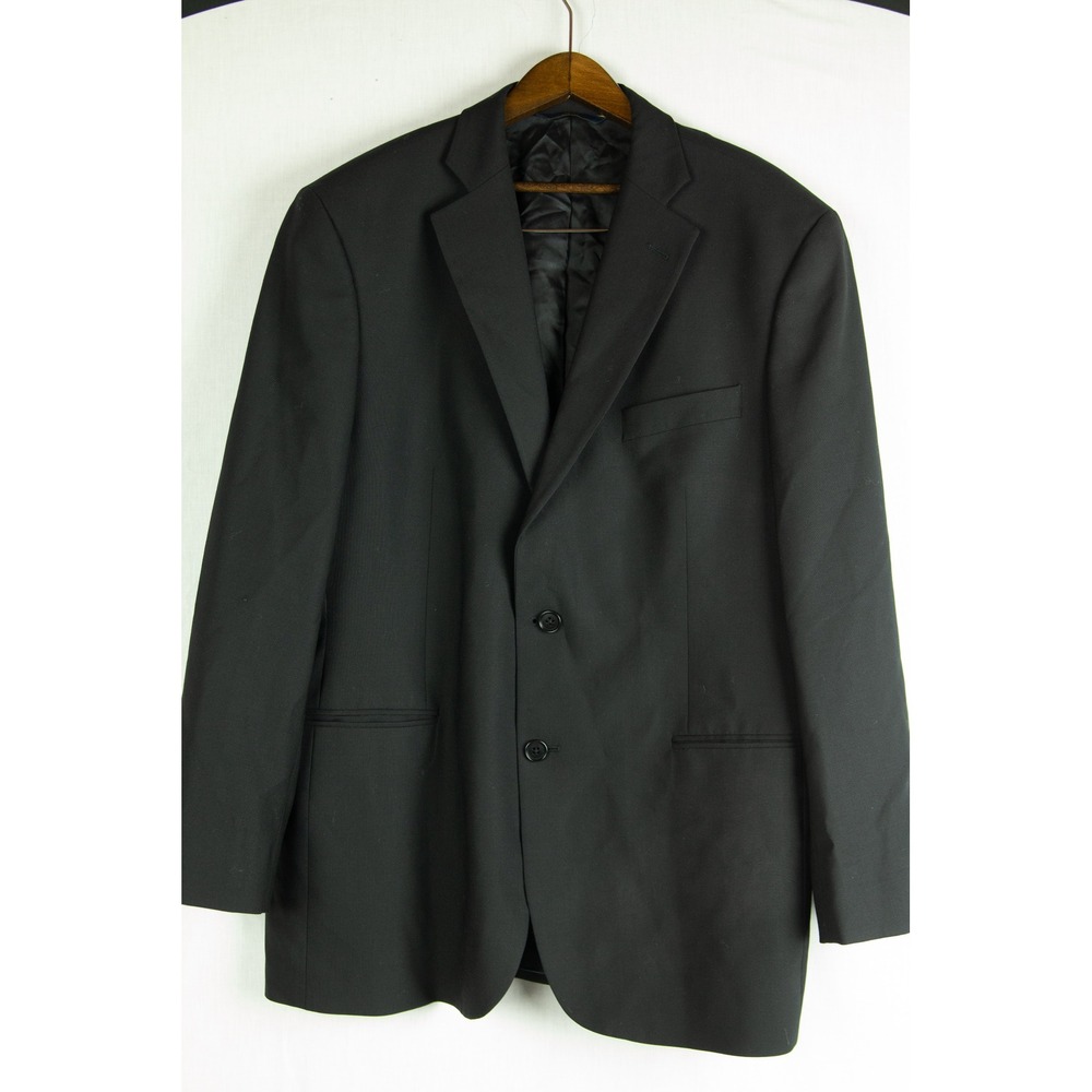 Brooks Brothers 347 43R Mens Black Two Button Wool Blend Blazer  Notch Lapel